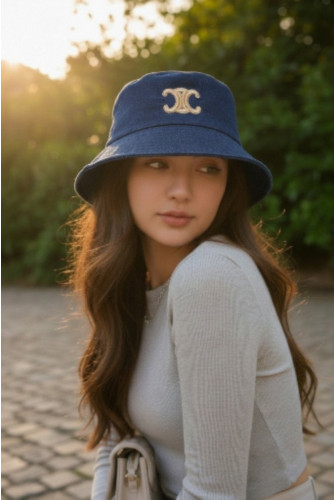 💕 셀** 트리옹프 아플리케 데님 버킷햇 ✔수입