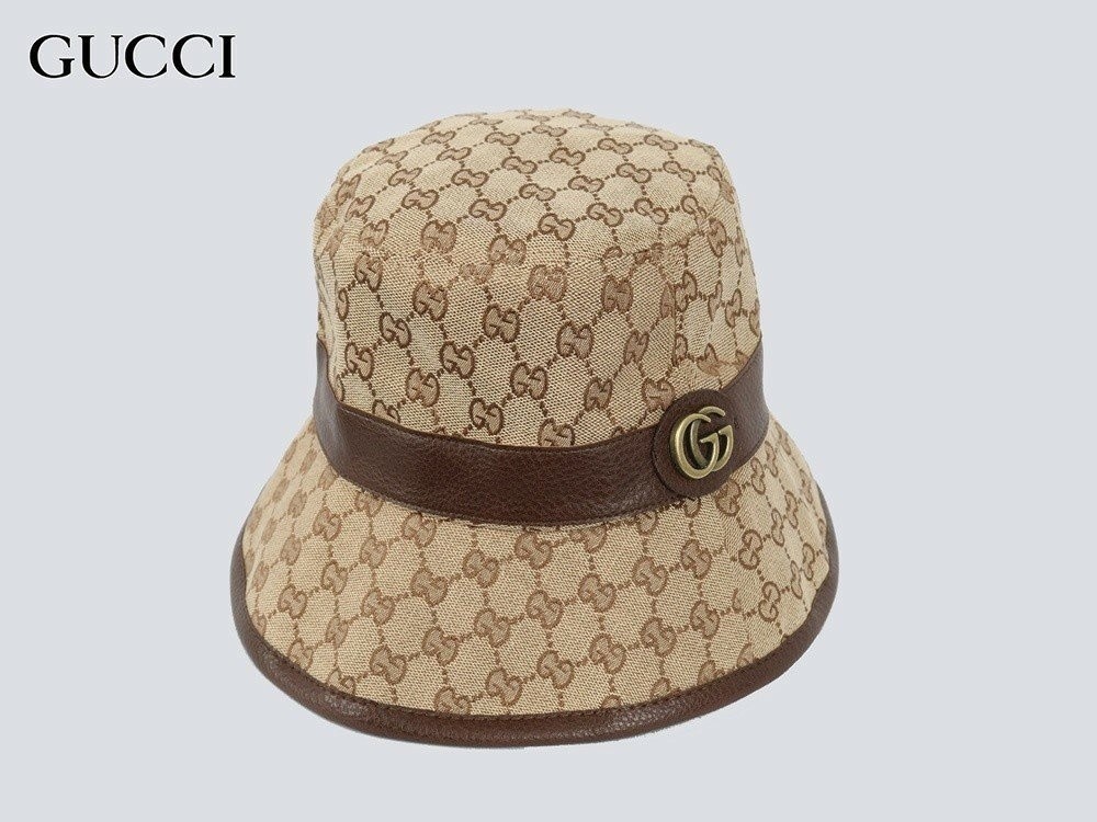 👹구찌 브라운띠로고 버킷햇 벙거지모자👹