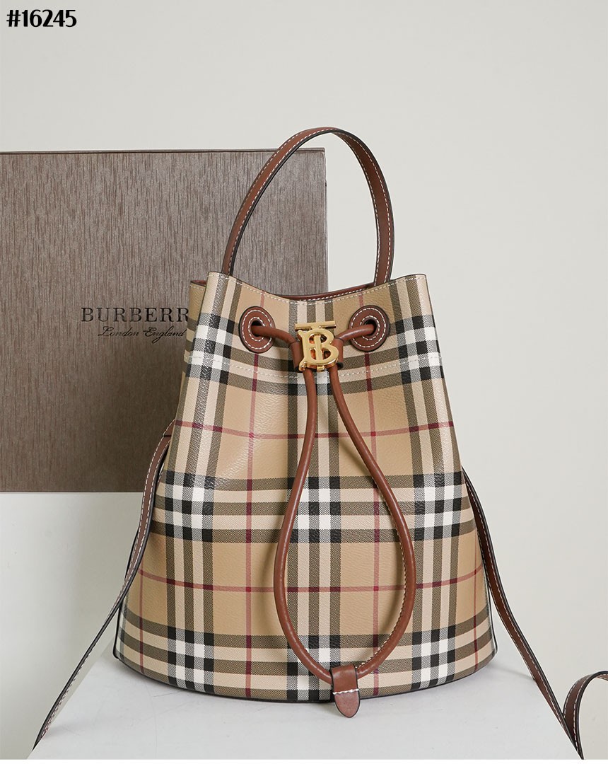 🔆 [BURBERRY] 버버리 TB 스몰 체크 버킷 백 🔆