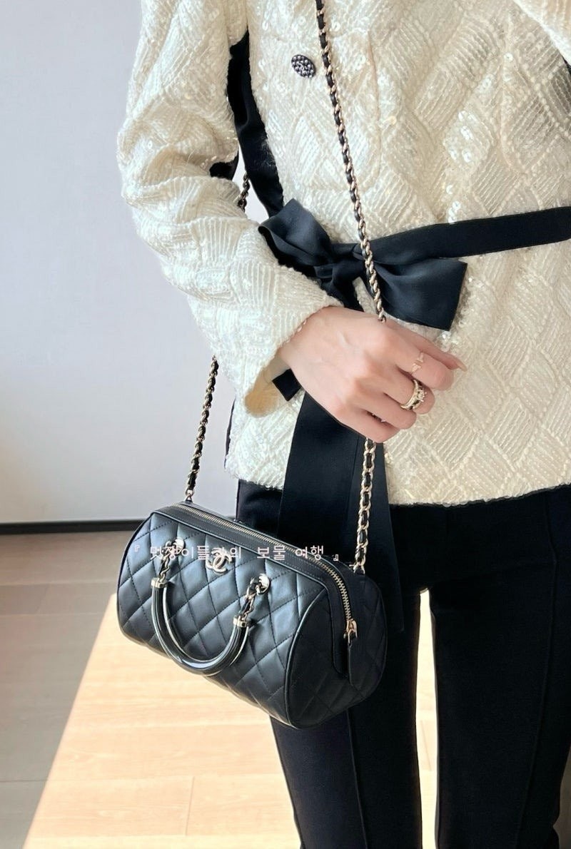 💕 샤* 고급 AP4411 25크루즈 램스킨 탑핸들 미니 볼링백