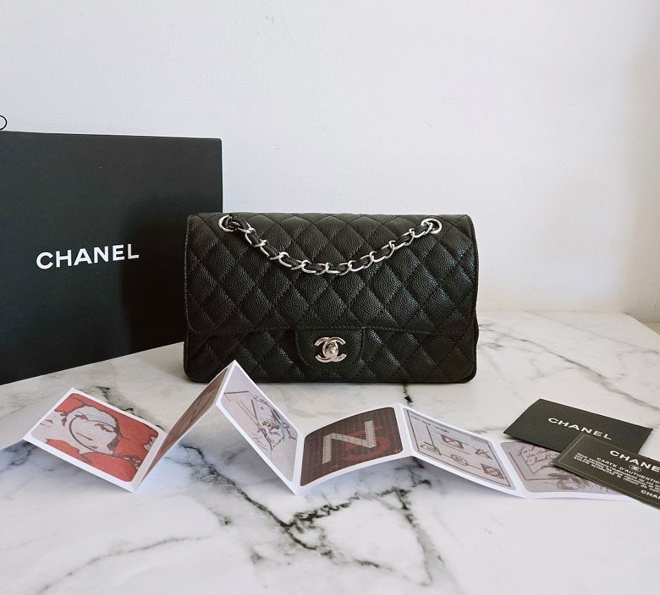 💕 샤* 고급 리뉴얼 클래식 캐비어 미듐 은장