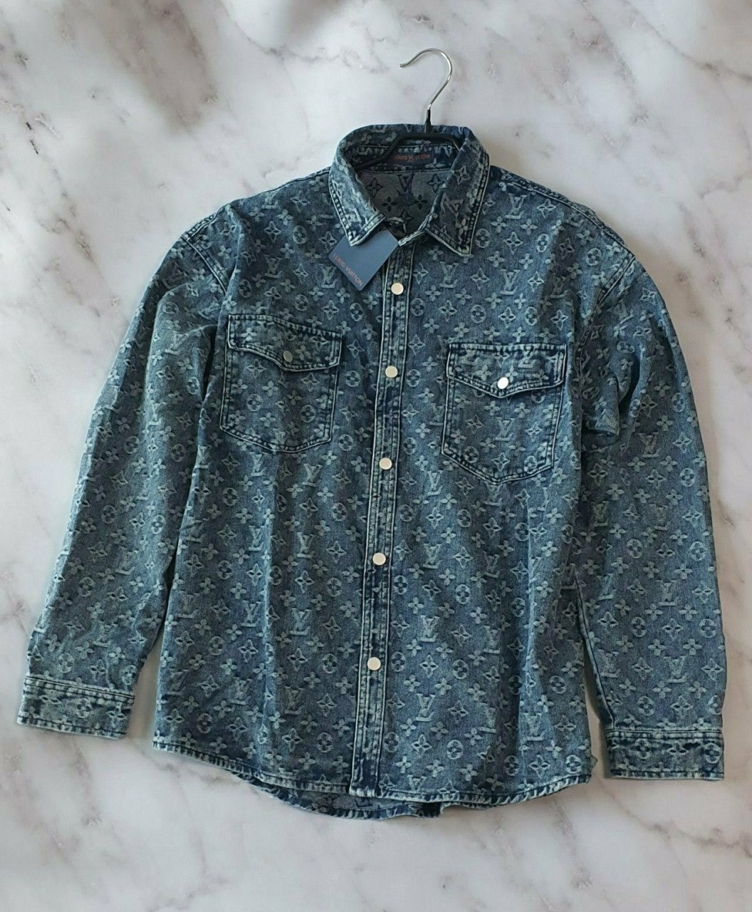 💕 루* 모노그램 데님 자켓