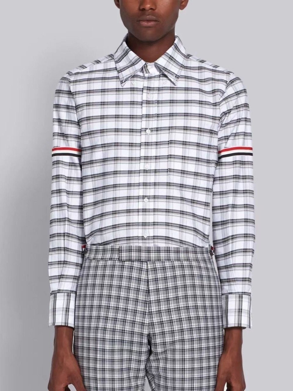 💕 톰* 스트라이프 암밴드 체크 옥스포드셔츠➡️수입최고급