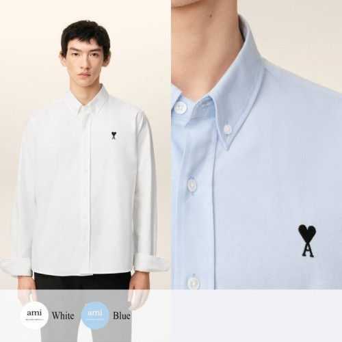 💕 아* 드 꾀흐 블랙 로고 자수 옥스포드 셔츠