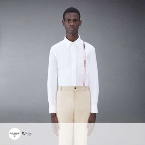 💕 톰* 스트라이프 그로그랭 루프 탭 옥스포드 셔츠