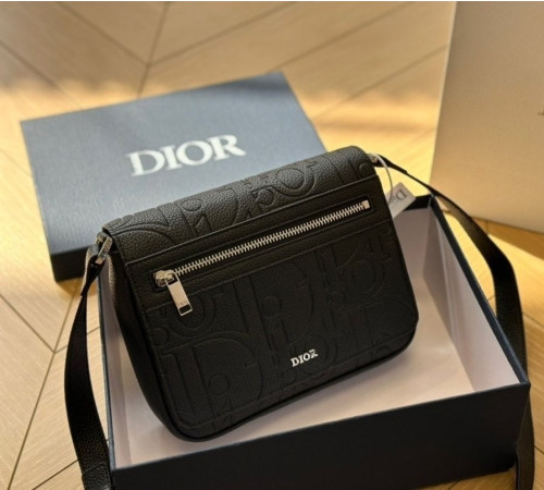 💕 루* 플랩 메신저백 블랙 Gravity 가죽 & 블랙 그레인 송아지 가죽 ❤️풀박스❤️