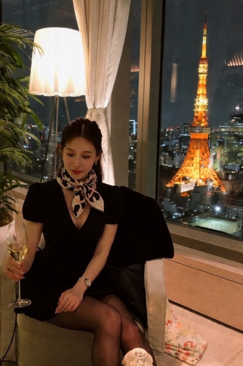 💕 루* 써클 로고 스카프