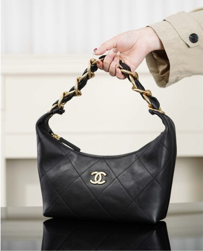 💕 샤* 25k 호보백 블랙 골드 메탈