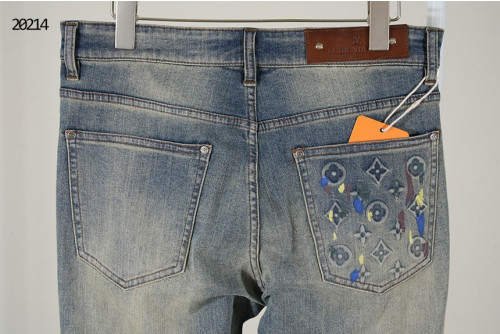 🔆 [LOUIS VUITTON] 루이비통 멀티컬러 모노그램 로고 포켓 데님진 🔆