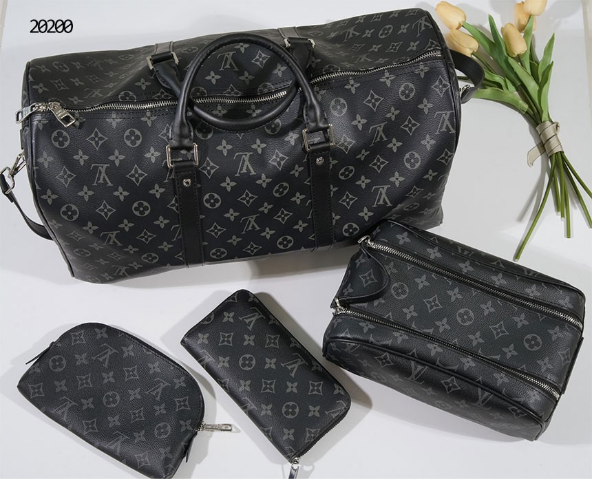 🔆 [LOUIS VUITTON] 루이비통 키폴 50 보스턴백, 더블 지퍼 워시백, 파우치, 지퍼지갑 4셋🔆