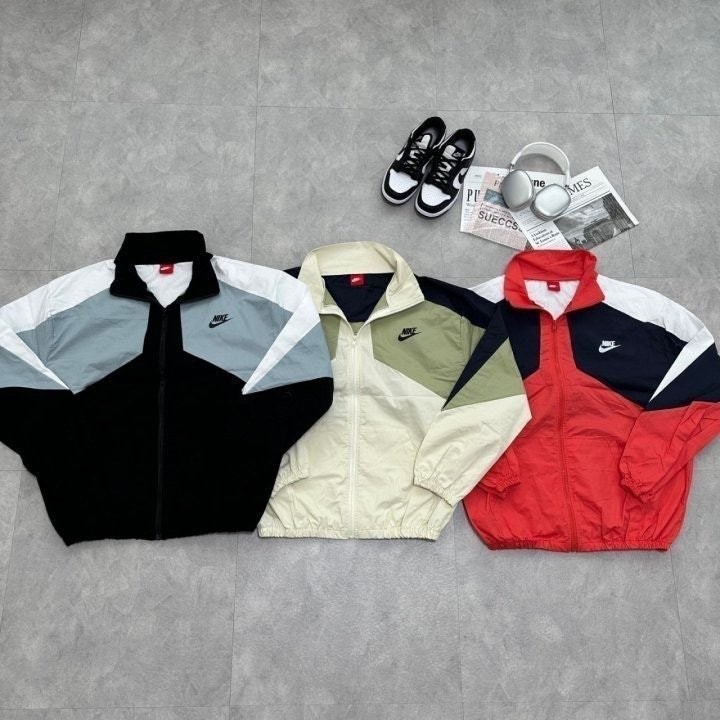 💕 나** 로고 웨어스포츠 배색 집업