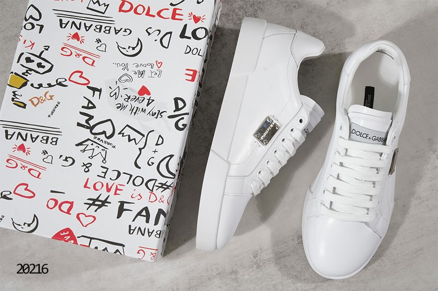 🔆 [Dolce&Gabbana] 돌체 앤 가바나 플레이트 가죽 스니커즈 🔆