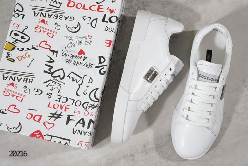 🔆 [Dolce&Gabbana] 돌체 앤 가바나 플레이트 가죽 스니커즈 🔆