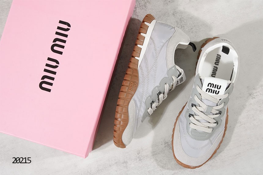 🔆 [MIUMIU] 미우미우 타이어 테크니컬 패브릭 앤 스웨이드 스니커즈 🔆