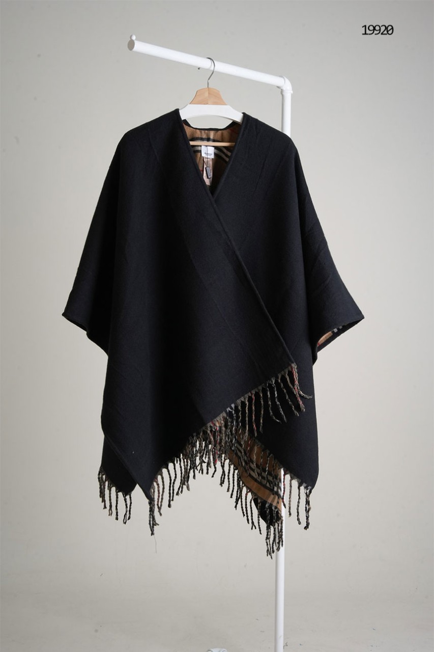 🔆 [BURBERRY] 버버리 여성 클래식체크 캐시미어 케이프 블랙 🔆