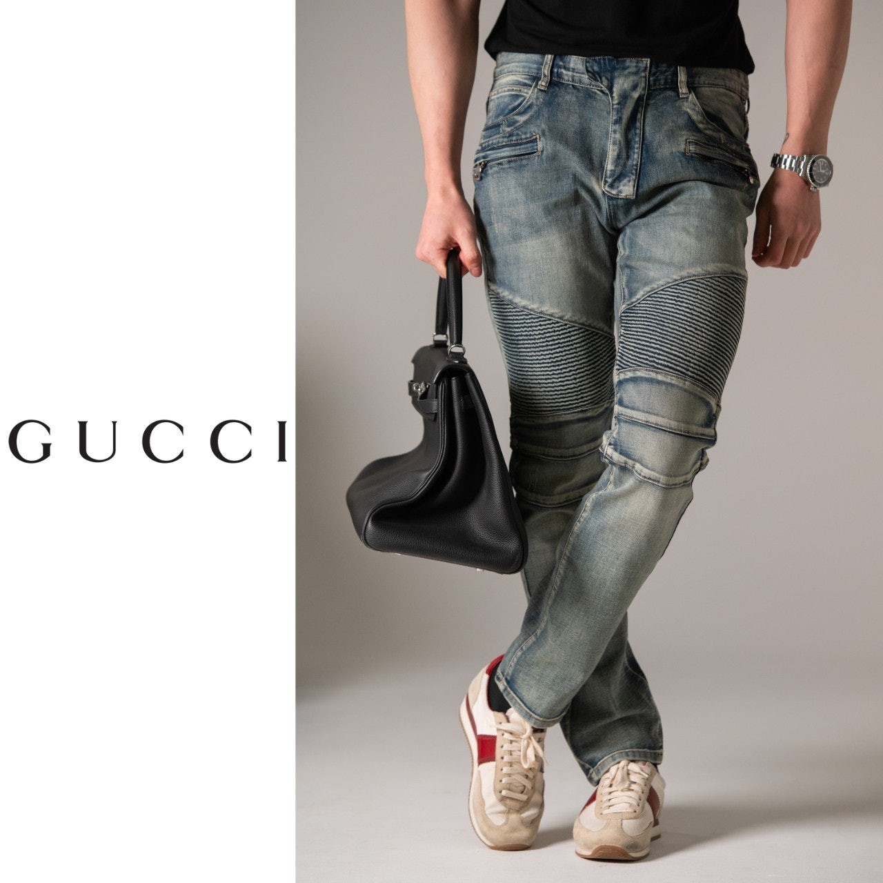 발&구 콜라보 한정판 청바지