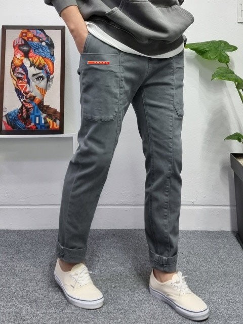 프 SU72 오픈 절개 카고 스톤 워싱 팬츠 173