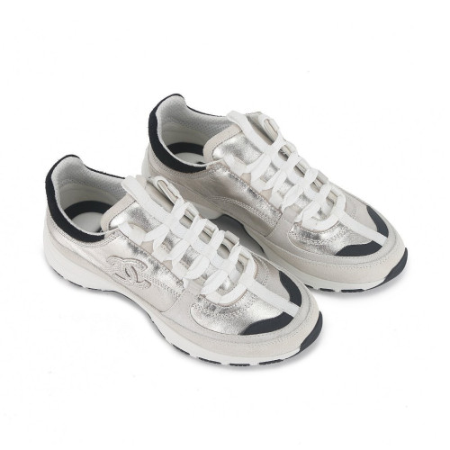 #슈즈 샤.넬 25FW CC로고 벨벳 스웨이드 <실버> (hoy 697264)