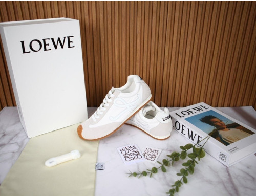 #슈즈 [로에베 발레러너 나일론 앤 카프스킨 올화이트 ] (nav 449876)