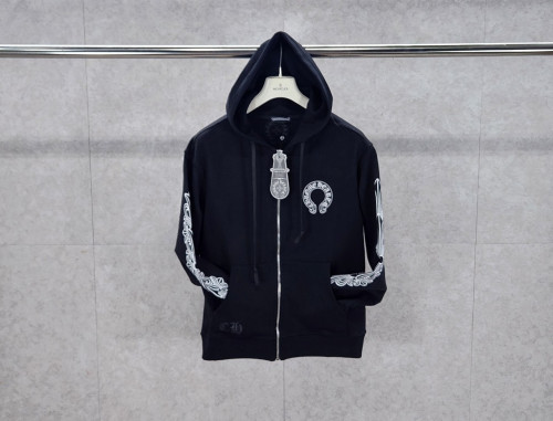 #명품의류 크*** ChromeHearts 플로럴 홀스슈 후드집업 입고~ (pri 207459)