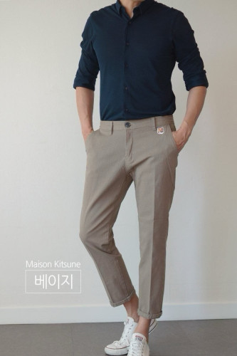 #팬츠 메종 면스판 치노팬츠 (9부) (b.g 751001)