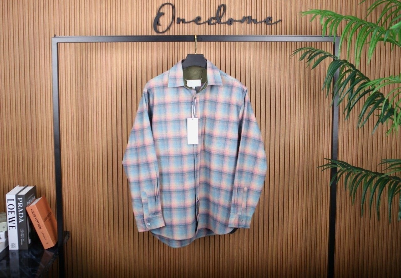 #블라우스셔츠 [메종마르지엘라 X 펜들턴 플레이드 체크 패턴 셔츠] (nav 802178)