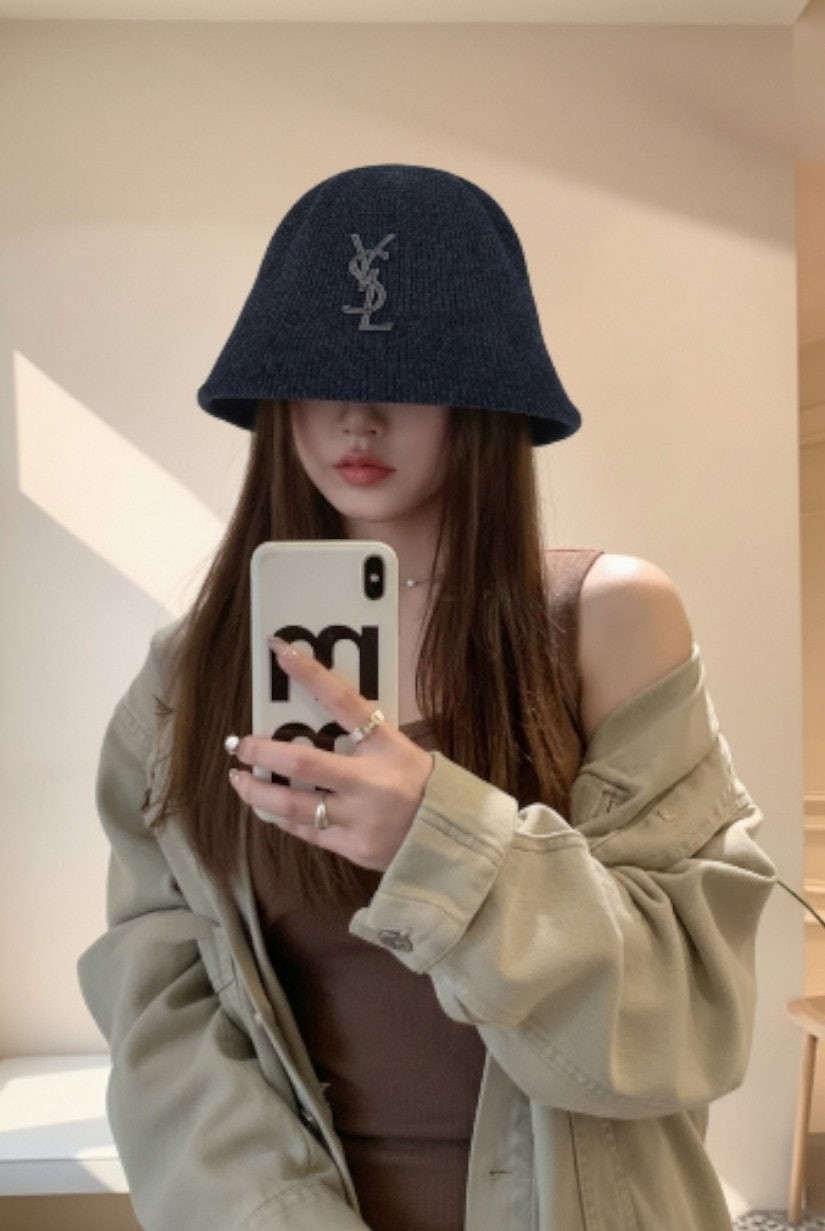 생VV 심볼가죽로고 버킷햇