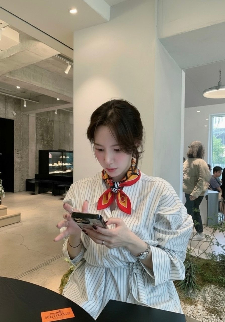 에VVV 홀스 레드 스카프