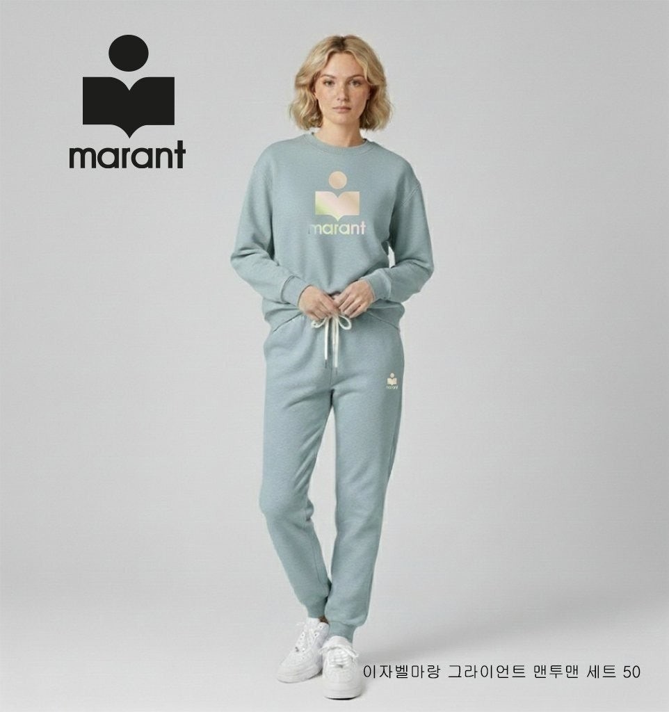 💕 이** 마랑 그라이언트 맨투맨 세트 50