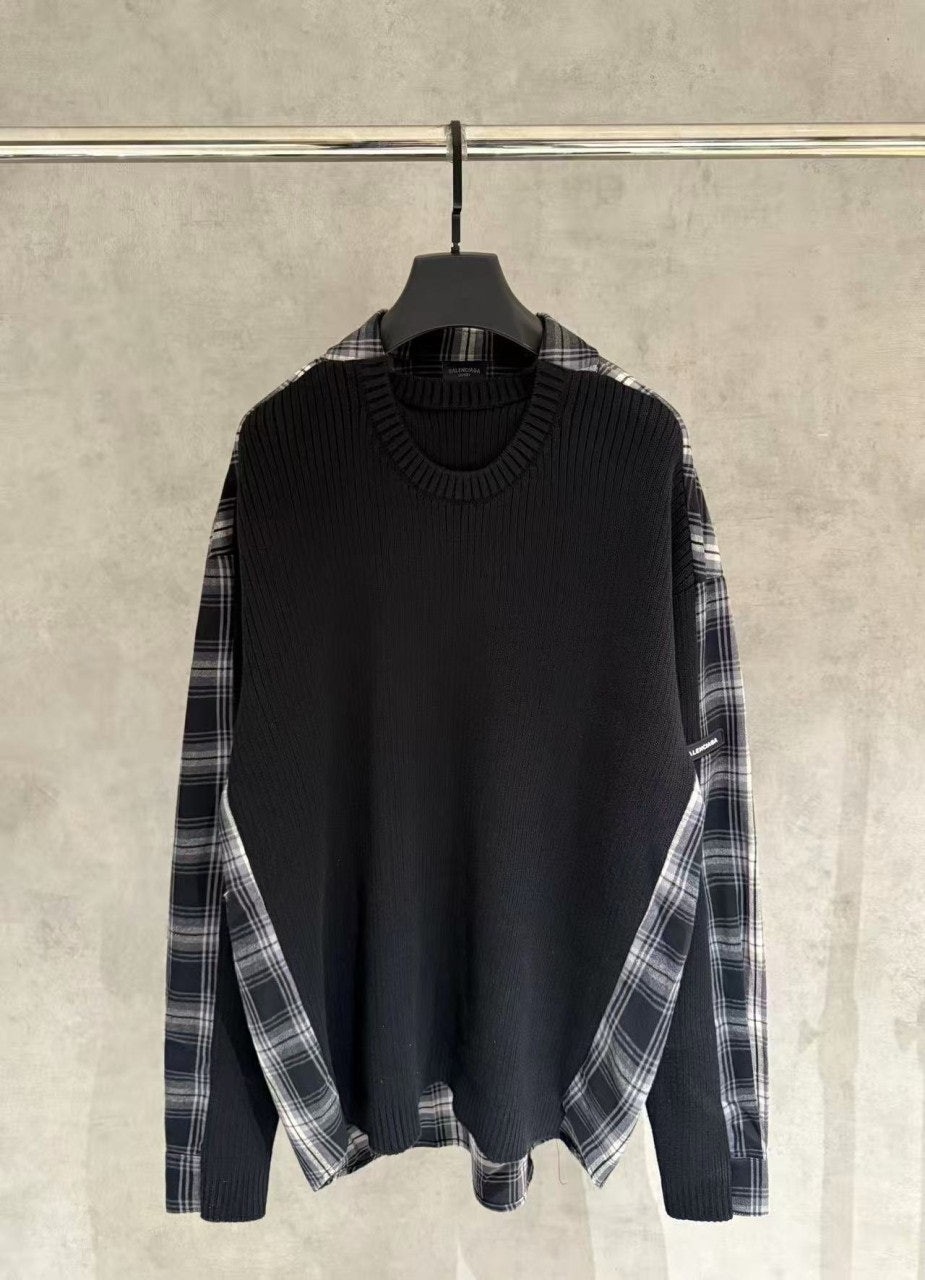 💕 발**** 하이브리드 플래드 스웨터 니트