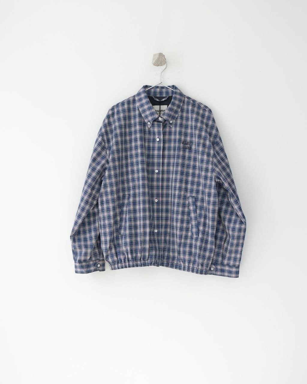 💕 미*** 25 깅엄 체크 라이트 블루종 자켓 - 수입