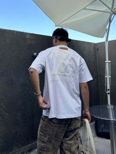 💕 루* LV 로고 자수 반팔 티셔츠