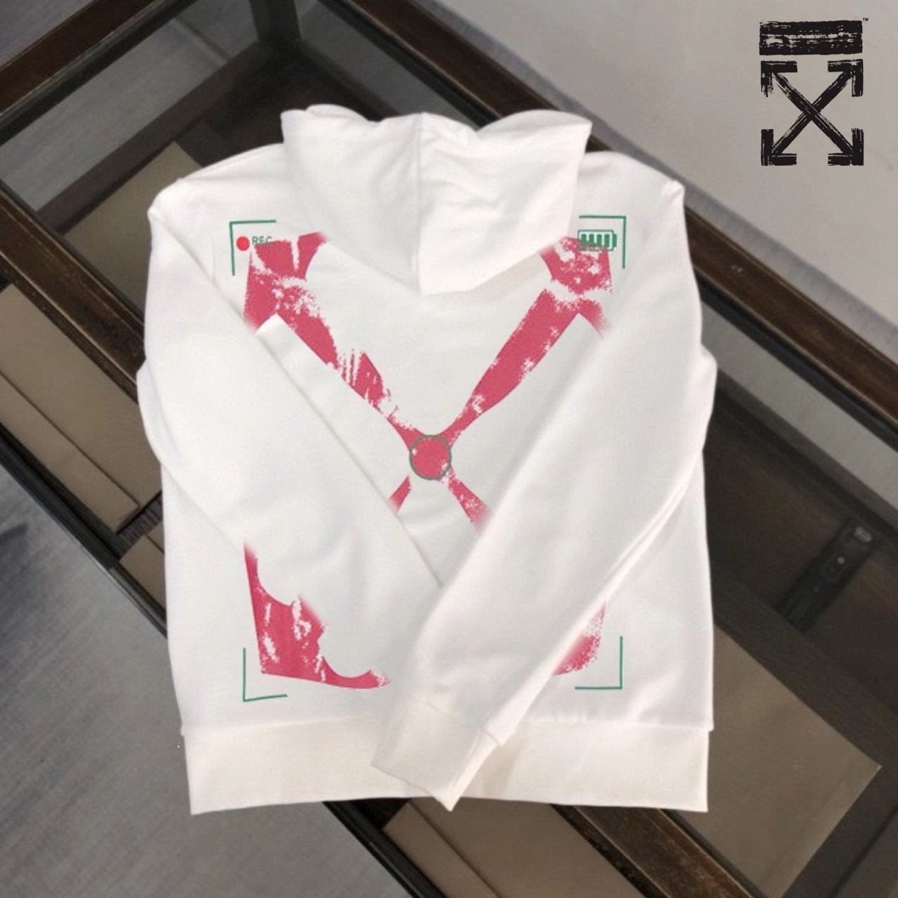 💕 오* 문 카메라 애로우 스케이트 후드티