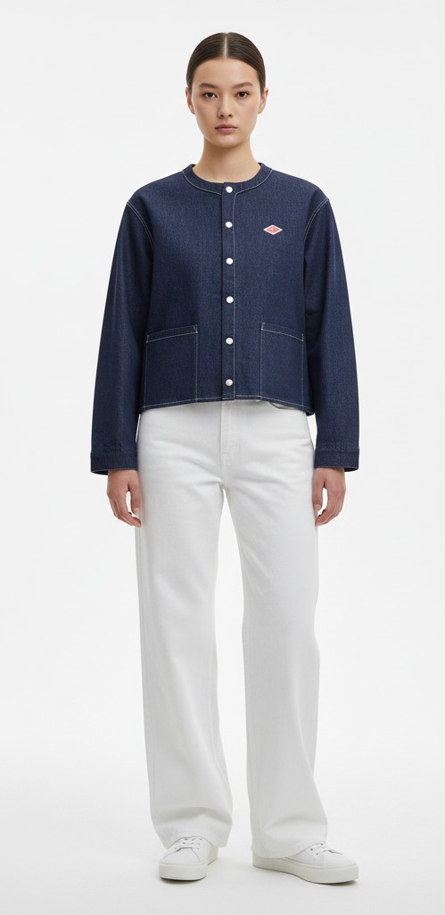 단톤 데님 자켓