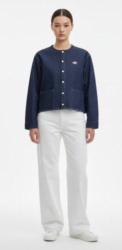 단톤 데님 자켓