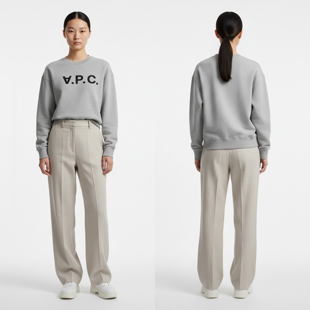 아페쎄 VPC 벨벳 로고 맨투맨