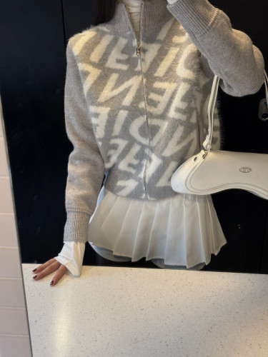 (111)펜* 그레이 집업•