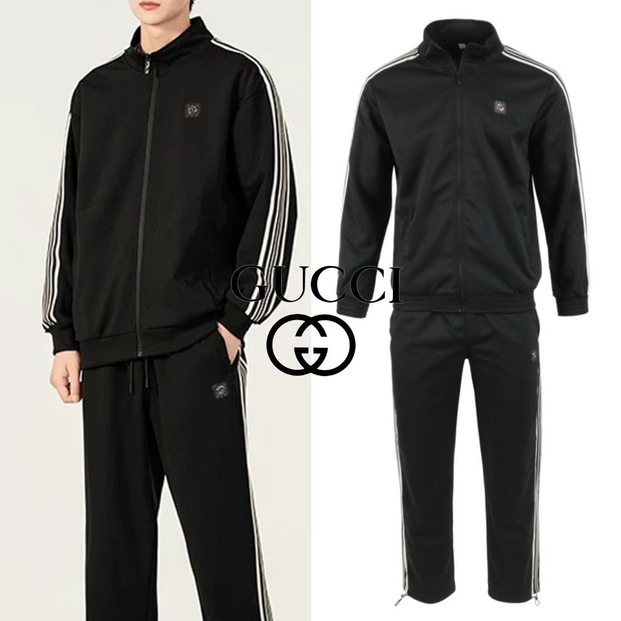 구 스트라이프 집업 세트 105