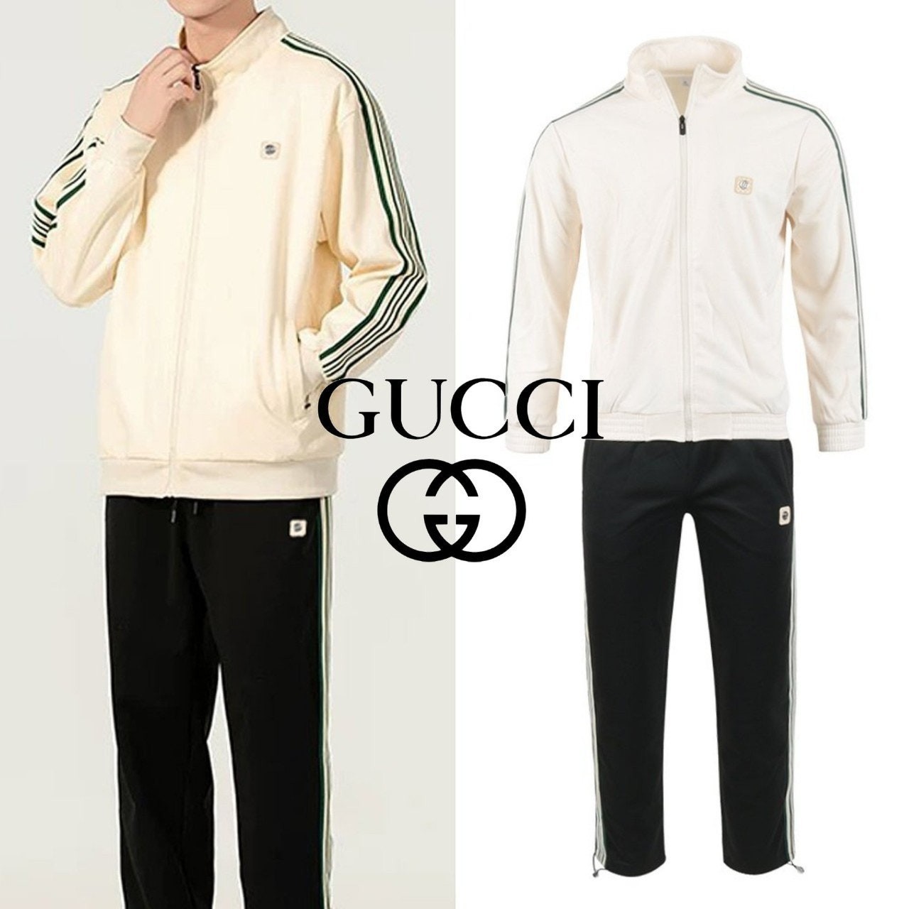 구 스트라이프 집업 세트 105