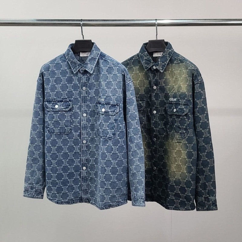 💕 셀** 트리오페 멀티자수 데님 셔츠