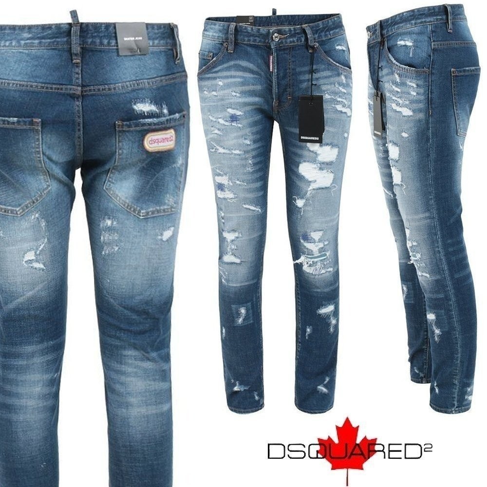 💕 디**** DSQ 패치 데미지 디스 슬림 일자진 ☆봄 신상☆