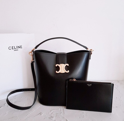 💕 셀** 고급 루이즈백 미디움 카프스킨 레더 블랙