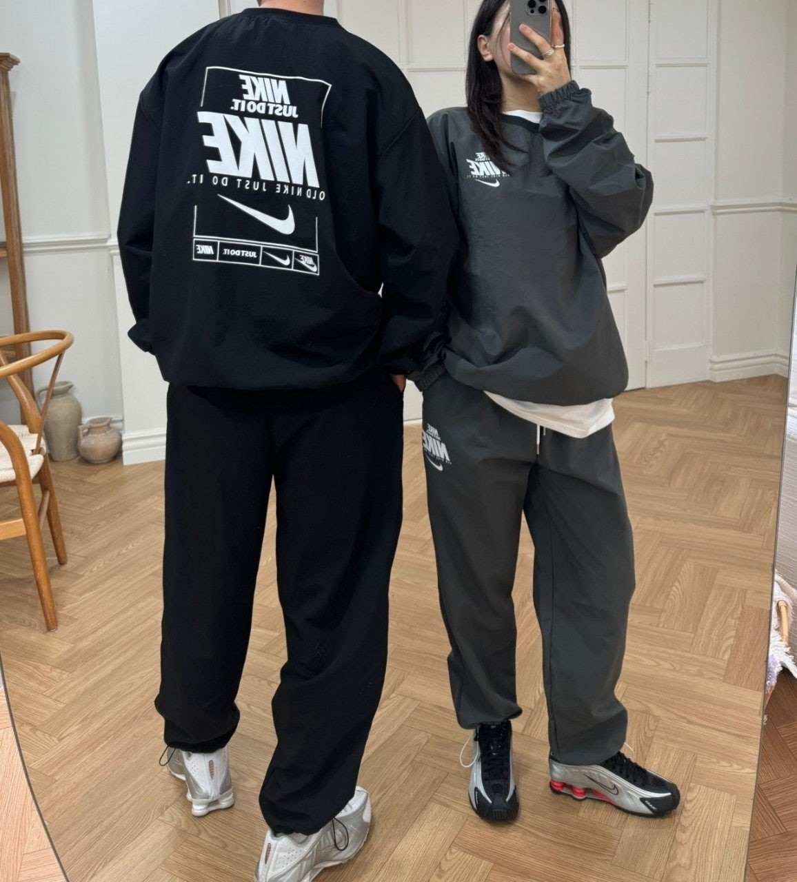 칠린 나일론스트링맨투맨셋업 NK-3585