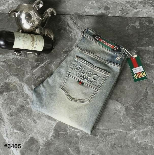 엠보 로고 데님팬츠 GU-3275