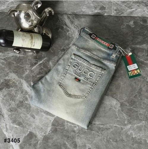 엠보 로고 데님팬츠 GU-3275