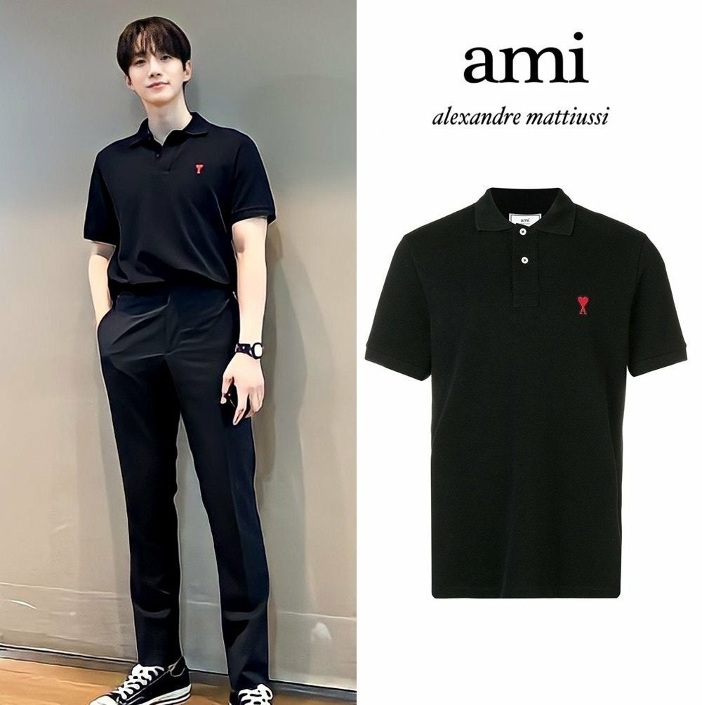 스몰패치 커플 카라 티셔츠 2컬러 AI-598