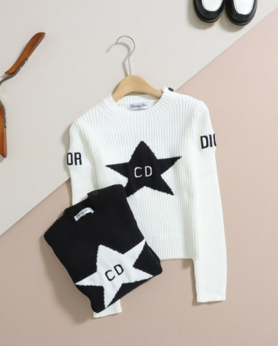 여성 CD 스타 로고 니트 스웨터 DI-1867