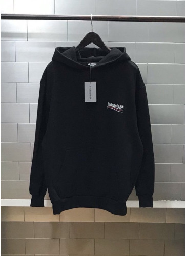 웨이브자수 오버핏 후디 블랙 BC-3346