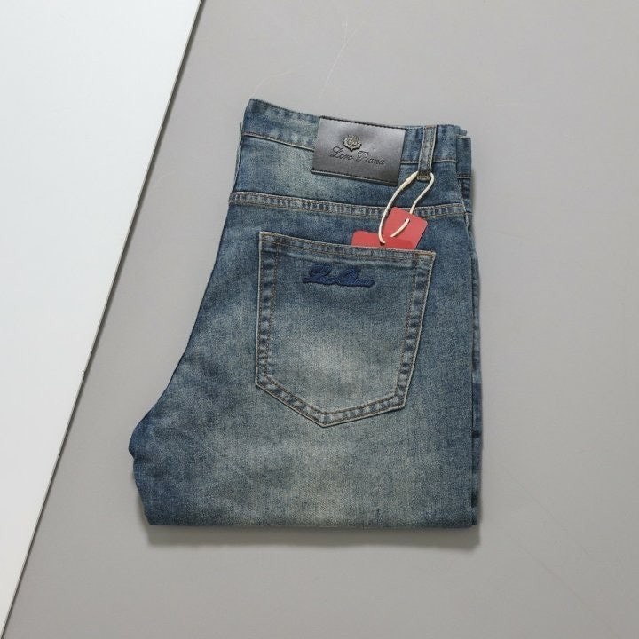 클래식 자수 로고 스판 데님 워싱진 LO-274