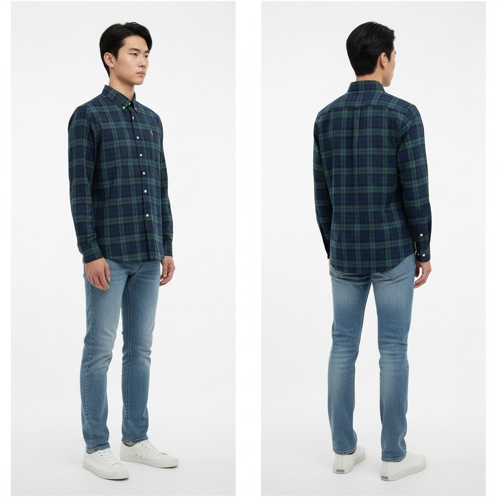 체크드 셔츠 PO-946